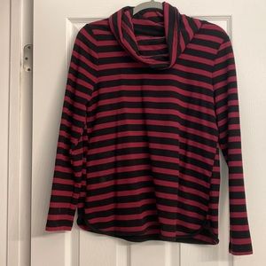 Purple and black striped sweater